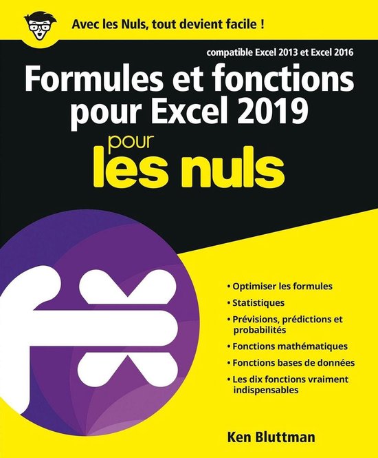 Formules et fonctions pour Excel 2019 Pour les Nuls - cover