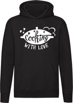 Cooking with love hoodie | restaurant | kok | koken | liefde | grappig | unisex | trui | sweater | hoodie | capuchon