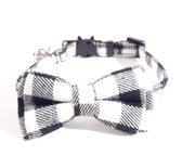 Kattenhalsbandje - Kattenhalsband met strik - Kattenhalsband met belletje - Wit