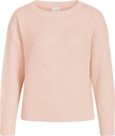 VILA Dames 14067962 DITTY  L/S KNIT PULLOVER Rose smoke Trui - Maat S