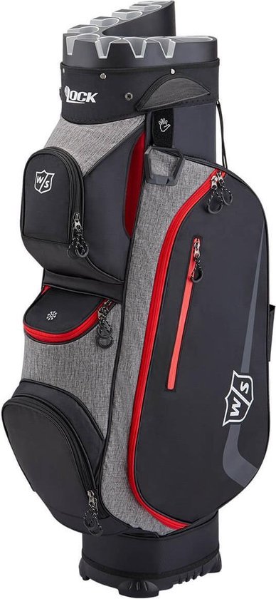 Wilson Staff I Lock 2 cartbag Black Red Grey