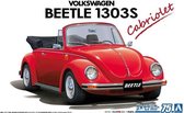 1:24 Aoshima 06154 Volkswagen VW 15ADK Beetle 1303S Cabriolet - 1975 Plastic Modelbouwpakket