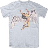 Led Zeppelin Heren Tshirt -S- Large Icarus Grijs
