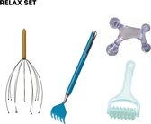 Massage set - Hoofdspin - Ruggenkrabber - Palmassager - Gezicht roller - Ontspanningspakket - Ontspanning - Massageroller - Gezichtsroller - Ergonomisch - Triggerpoint - Tools - To