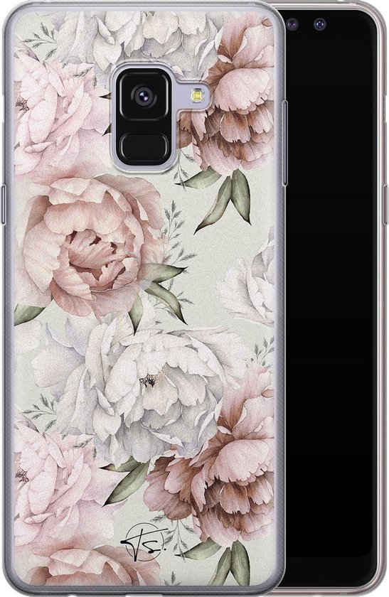 Coque Samsung A8 2018 - Fleurs Classiques | Samsung Galaxy A8 2018 | Étui  en Siliconen... | bol