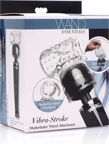 Vibra-Stroke Masturbator Wand Attachment - Transparent