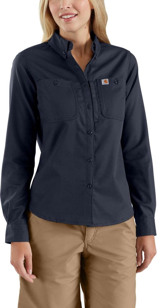 Carhartt Damen Hemd Rugged Professional L/S Shirt -S Blauw