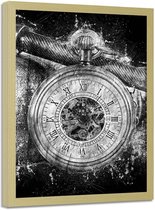 Foto in frame , Zakhorloge ​, 70x100cm , Zwart wit  , Premium print
