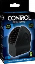 CONTROL by Sir Richard's Vibrating Silicone Edging Trainer - Bla - Masturbators & Strokers