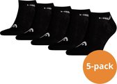 Head sneaker sokken - 5 paar  - 38  - Zwart