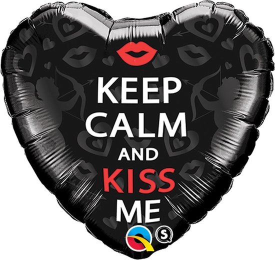 Folie ballon Keep calm and kiss me | 46cm