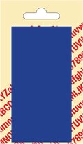 Kunststof blanco blanko plaatje - blauw 10,5x5,5 cm Nobel mono bordje