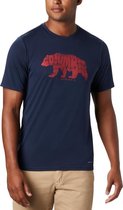 Columbia Terra Vale II SS Tee 1888843464, Mannen, Marineblauw, t-shirts, maat: M EU