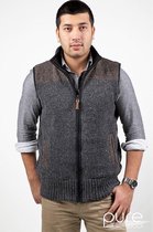 Pure Wool bodywarmer WJK-16  - bruin/grijs - L