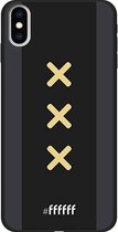 6F hoesje - geschikt voor iPhone Xs Max -  TPU Case - Ajax Europees Uitshirt 2020-2021 #ffffff