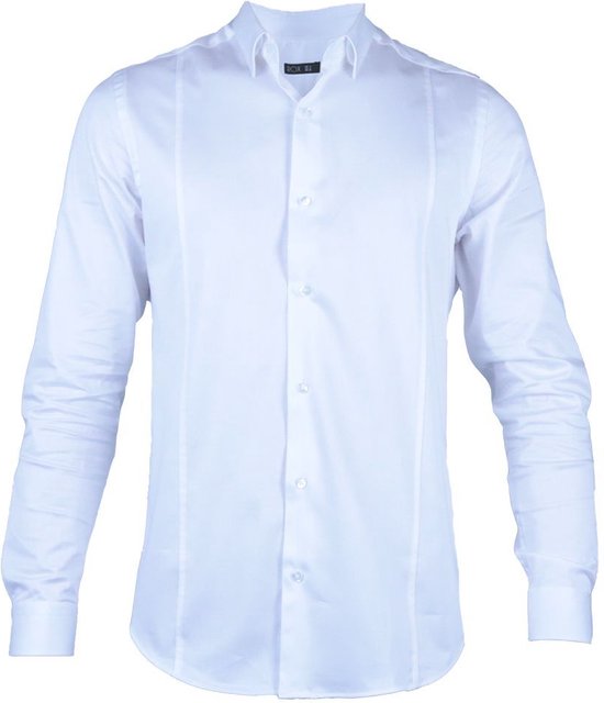 Rox - Heren overhemd Danny - Wit - Slanke pasvorm - Maat M