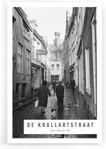 Walljar - De Krullartstraat '65 - Muurdecoratie - Poster met lijst
