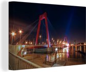 Canvas Schilderij Rotterdam - Brug - Nederland - 30x20 cm - Wanddecoratie