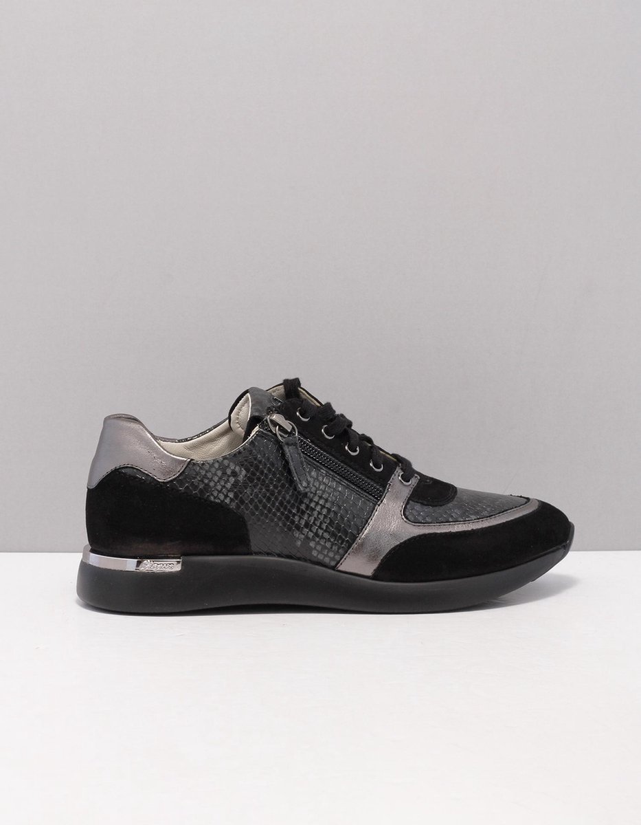 Sioux Malosika 701 sneakers zwart goud dames (S) (64996) - Schoenen.nl