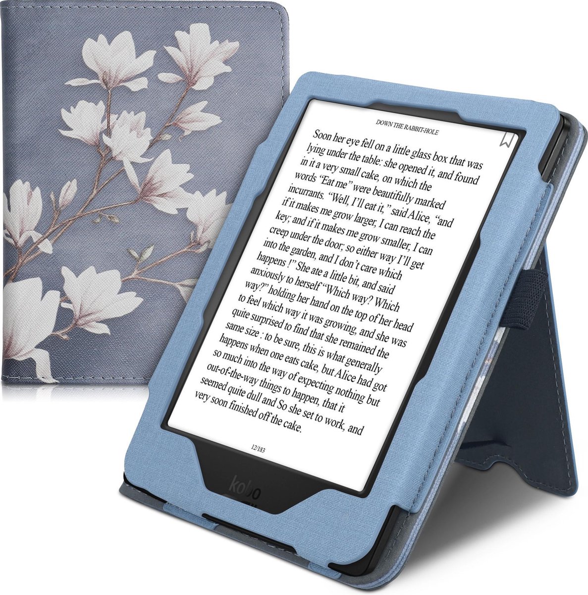 Étui Magnétique Pour Kobo Clara HD - Similicuir, Couleur Taupe/blanc/gris, Protection Anti-chocs Et Rayures