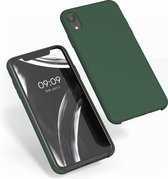 kwmobile telefoonhoesje voor Apple iPhone XR - Hoesje met siliconen coating - Smartphone case in donkergroen