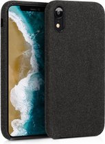 kwmobile hoesje voor Apple iPhone XR - Stoffen backcover voor smartphone in zwart