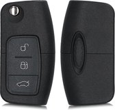kwmobile autosleutelcover voor Ford 3-knops inklapbare autosleutel - vervangende sleutelbehuizing - zonder transponder - zwart