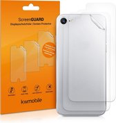 kwmobile 3x beschermfolie geschikt voor Apple iPhone 8 / SE (2020) - Transparante bescherming voor achterkant smartphone