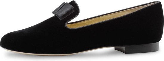 Mocassins noirs pour femmes - Chaussures à enfiler en velours - Chaussures pour femmes - Werner Kern Lee - Taille 41,5