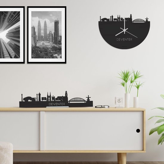 Debout Skyline Deventer Bois Zwart - 40 cm - Décoration' intérieur design - Décoration à poser