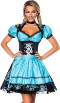 Dirndline Kostuum jurk -2XL- Dirndl Oktoberfest Blauw/Zwart