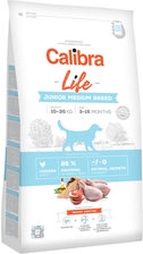 Calibra Hond Life Junior Medium Breed Chicken 12 kg