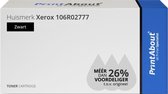 PrintAbout huismerk Toner 106R02777 Zwart geschikt voor Xerox