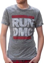 Rockstarz T-shirt Run DMC "Burned out Logo" grijs