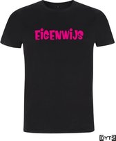 T-shirt | Karaktereigenschappen | Eigenwijs05 - fluor pink, XL, Heren