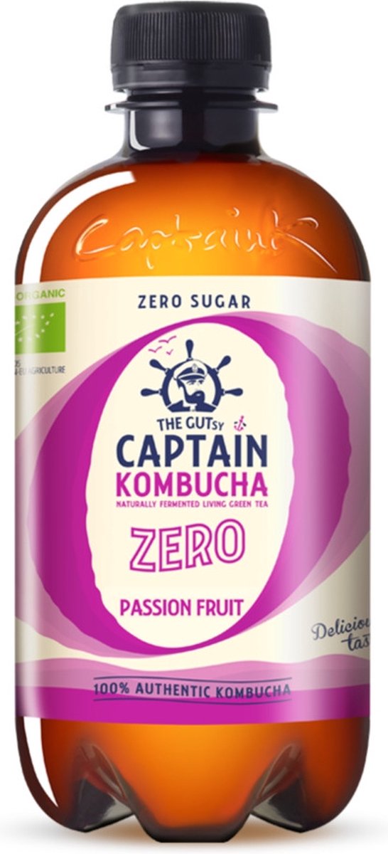 Goedkoopste The GUTsy Captain Kombucha Raspberry Zero 400ML
