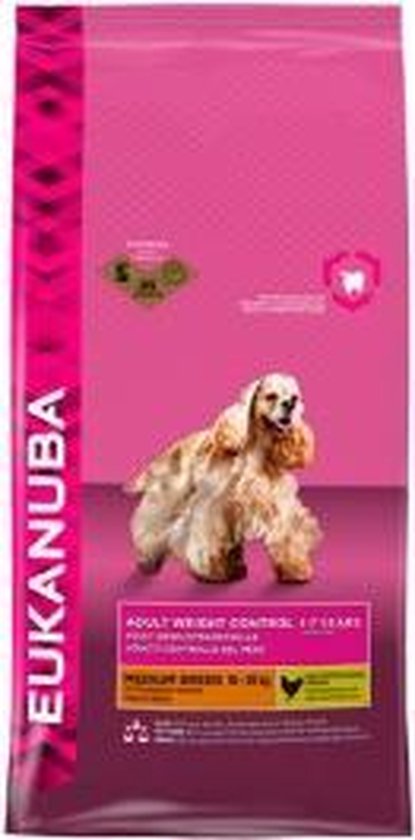 Eukanuba Dog Adult - Medium Breed - Gewichtscontrole - Hondenvoer - 3 kg