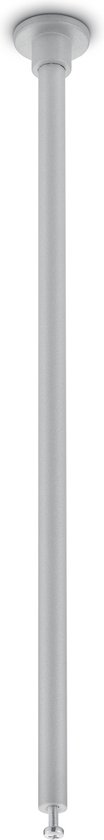 Spanningsrail Ophangset - 2 Stuks - DUOLINE - 25cm - Mat Titaan - Rond - Aluminium