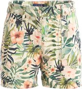 River Woods Short in katoen met mid waist in print