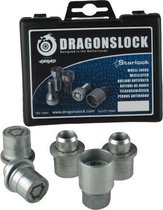 Dragonslock Slotmoerset - Mitsubishi ASX Vanaf 2010 - Verzinkt - Wielslot / Velgslot - Zilver / Grijs