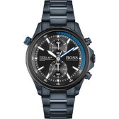 Hugo Boss HB1513824 horloge heren Globetrotter staal blauw plated