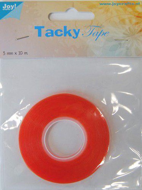 Set 6x Extra sterke Tacky Tape 3 mm x 10 meter voor uw wenskaarten, kerstkaarten,scrapbook en home-deco