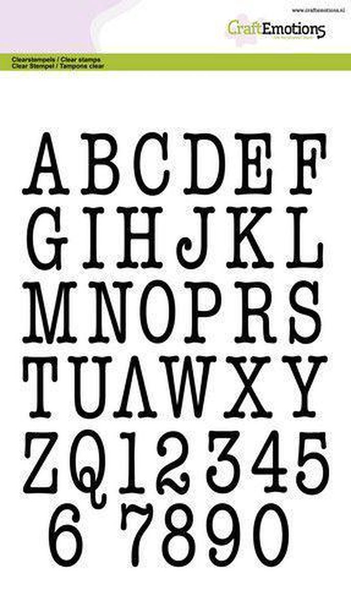 Clearstamps A5 alfabet typewriter hoofdletters