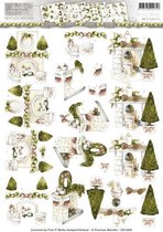 3D Knipvel - Precious Marieke - Rustic Christmas - Fireplace 10 stuks