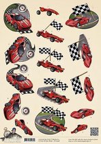 Racecars - It's a Mans World3D-Knipvel Amy Design 10 stuks