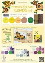 Sticker & Foam Flowers Set 4, 5 sheets A4 0.8mm. yellow & 2 nested flower stickers incl. instructi