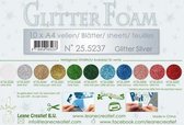 LeCrea - Glitter foam 10 vel A4 - zilver 25.5237