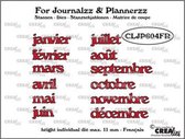 Crealies For journalzz & plannerzz snijmal - Maanden FR