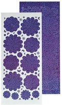 LeCrea - 10 Nested Flowers stickers 2. diamond paars 61.5817