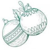 Christmas Baubles Mini Stamp (1pc)